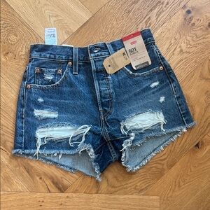 Levi's 501 shirts distressed dark blue